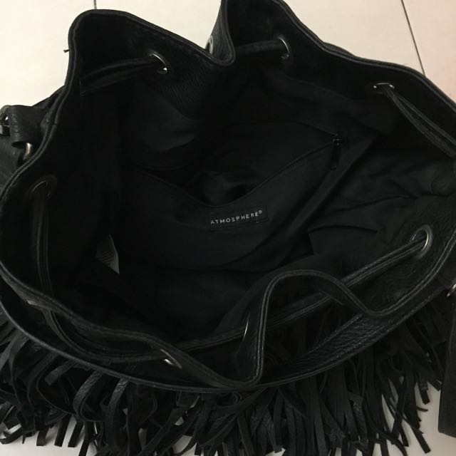 Primark Fringe Drawstring Handbag