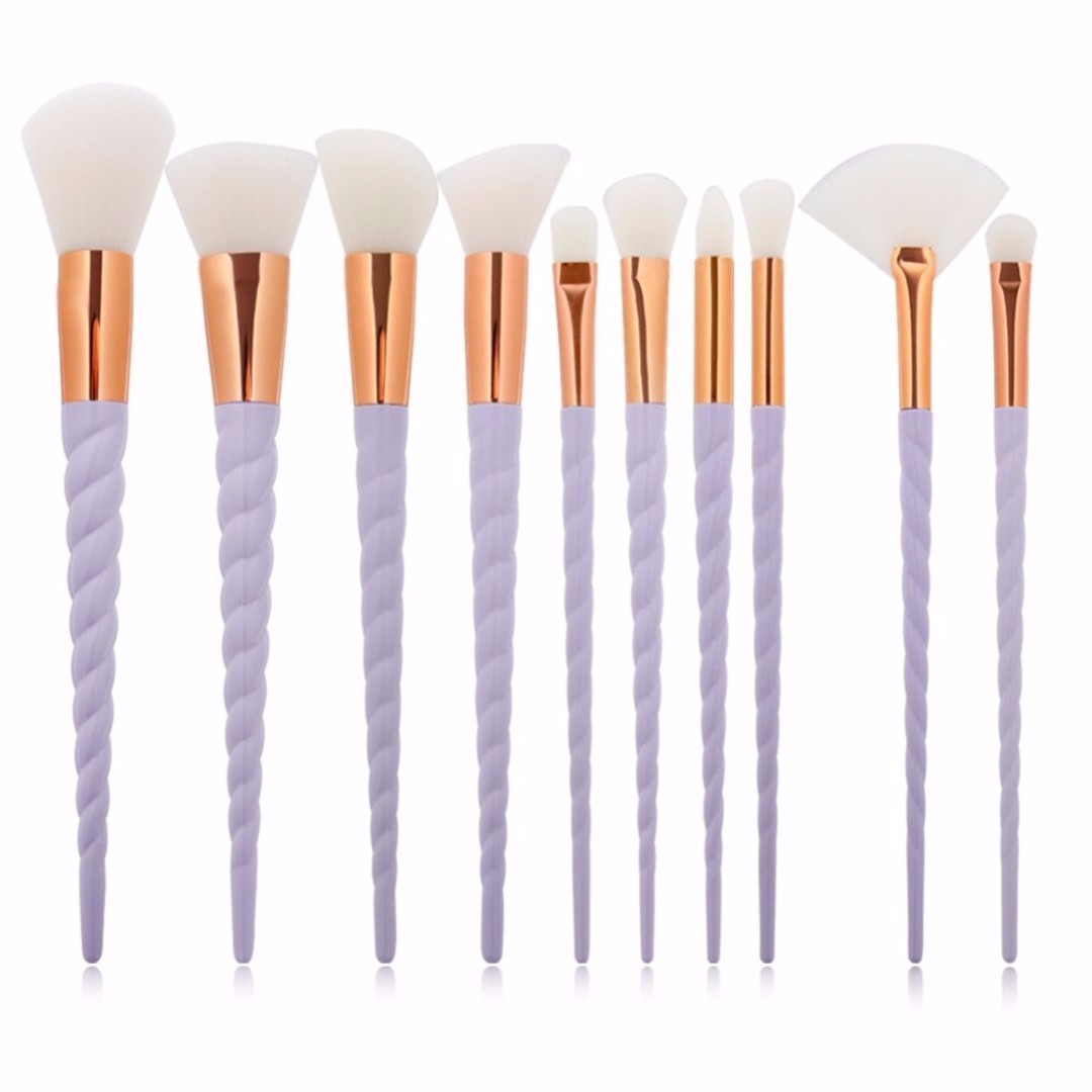 BUY 1 GET 1 FREE]Pro Unicorn Makeup Brushes Set 10 pcs Thread Rainbow Make  Up Brushes Eyeshadow Blending Powder Foundation Contour Cosmetic Tools Free  Shipping, Beauty & Personal Care, Face, Makeup Products