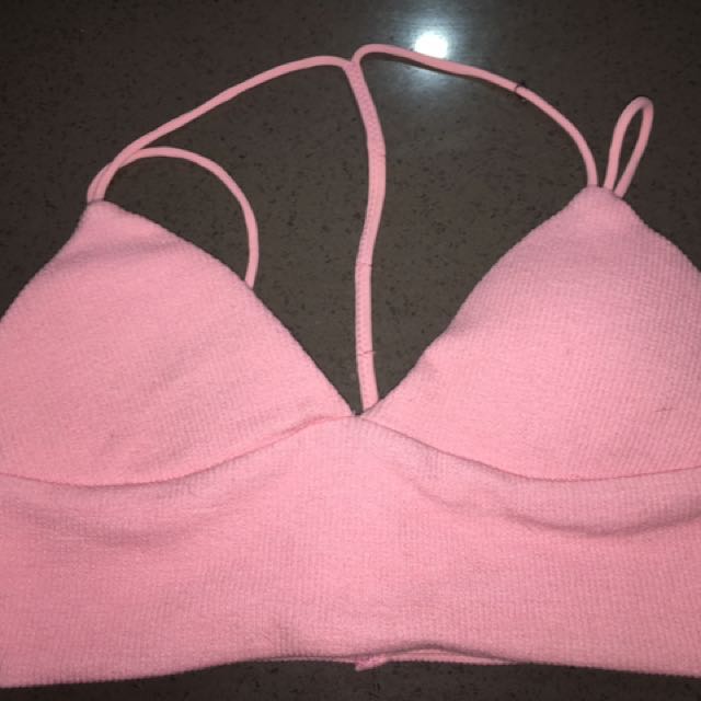 Women S Pink City Beach Crop Women S Fashion Clothes On Carousell