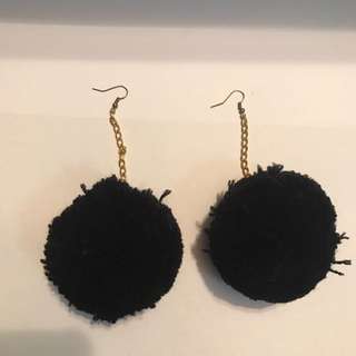 pompom earrings