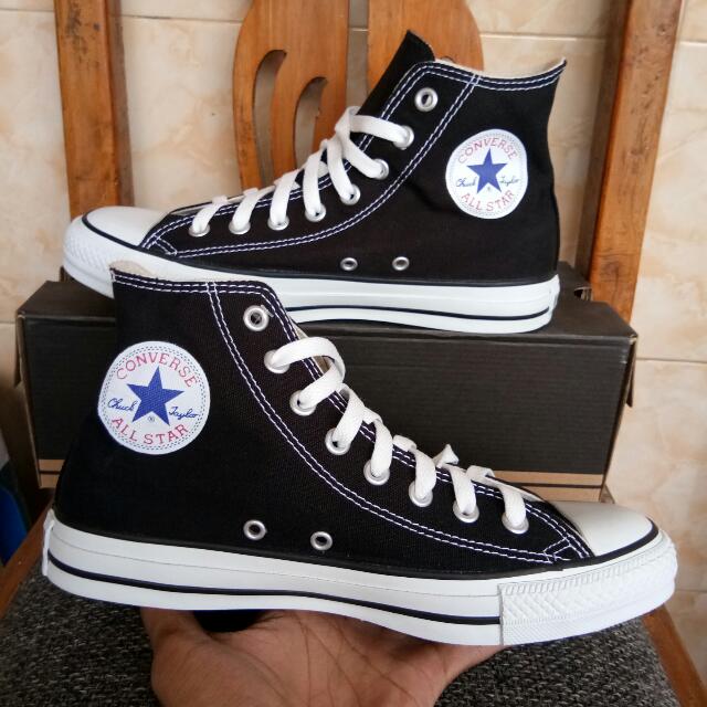 converse classic high black