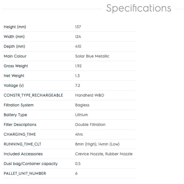 Electrolux ZB6106WD Rapido Wet & Dry Handheld Vacuum Cleaner, TV