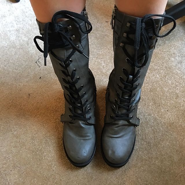 gothic lace up boots