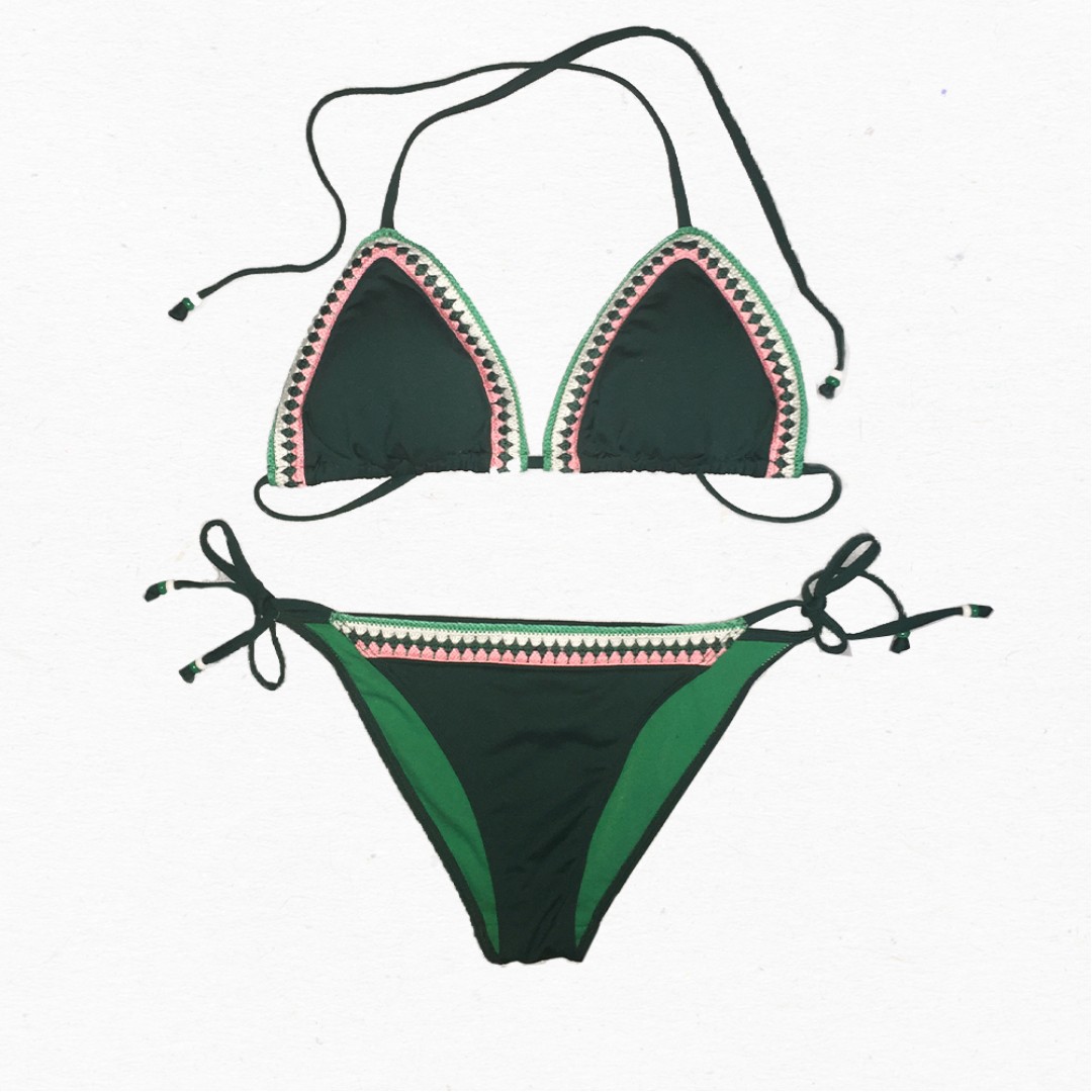 crochet lined bikini