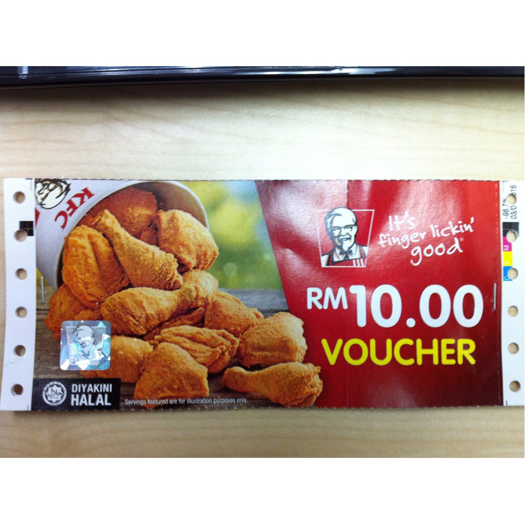 Kfc Vouchers Rm230 Rm10 X 23 Pieces Tickets Vouchers Gift Cards Vouchers On Carousell
