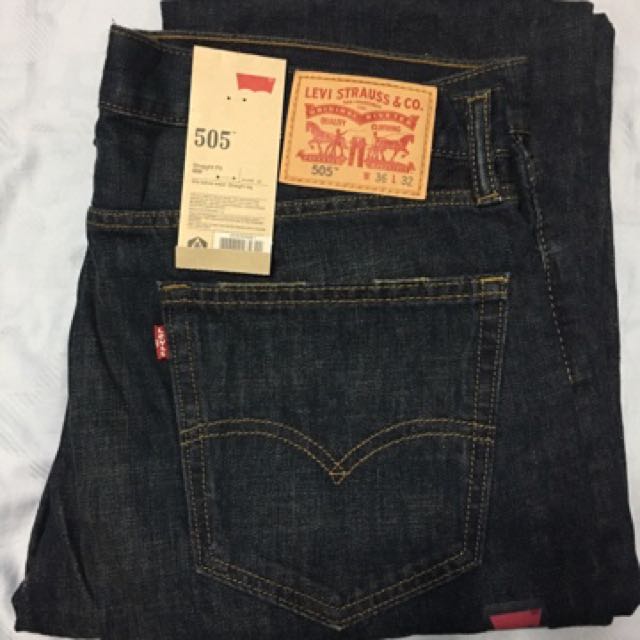 levi's 505 straight fit mens jeans