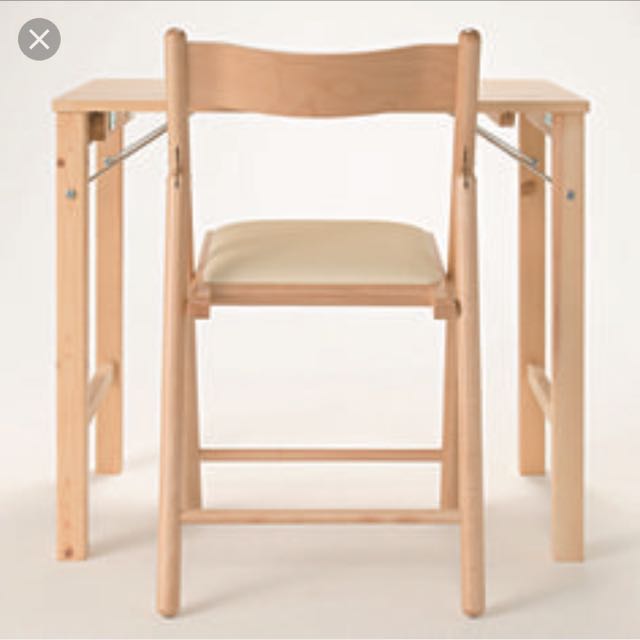 Muji Foldable Table & Chairs, Furniture & Home Living, Furniture