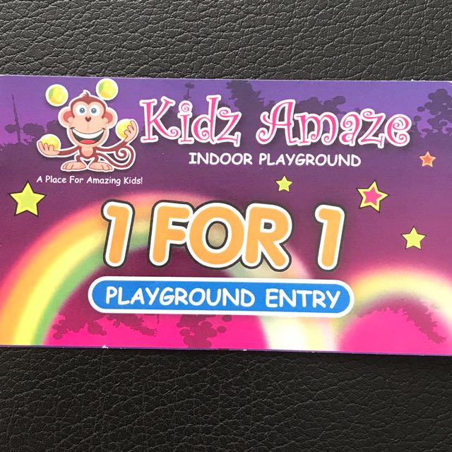 SAFRA Kidz Amaze 1for1 Indoor SPLASH or Playground Entry Voucher