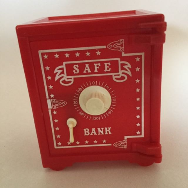 vintage toy safe bank