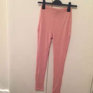 Naked Wardrobe Pink Leggings Small New