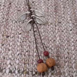 Ethnic Style Necklace With Lotus Craving On Coconut Shell
