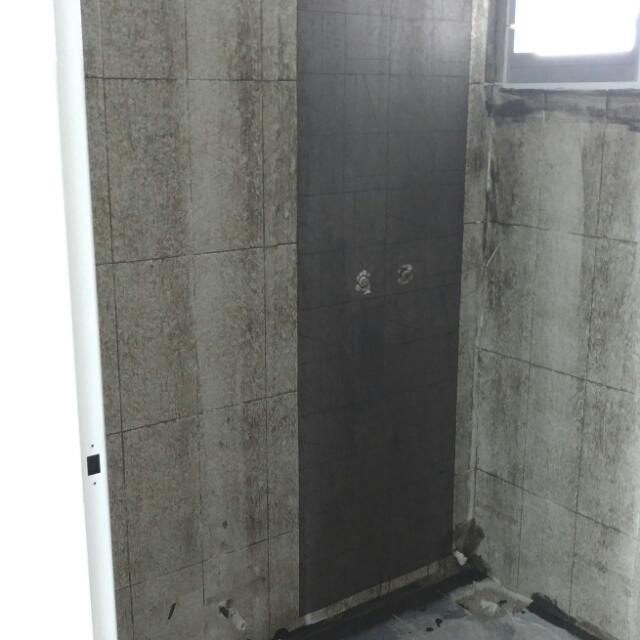 BTO Flat Bathroom Overlay, Furniture & Home Living, Home Decor, Wall