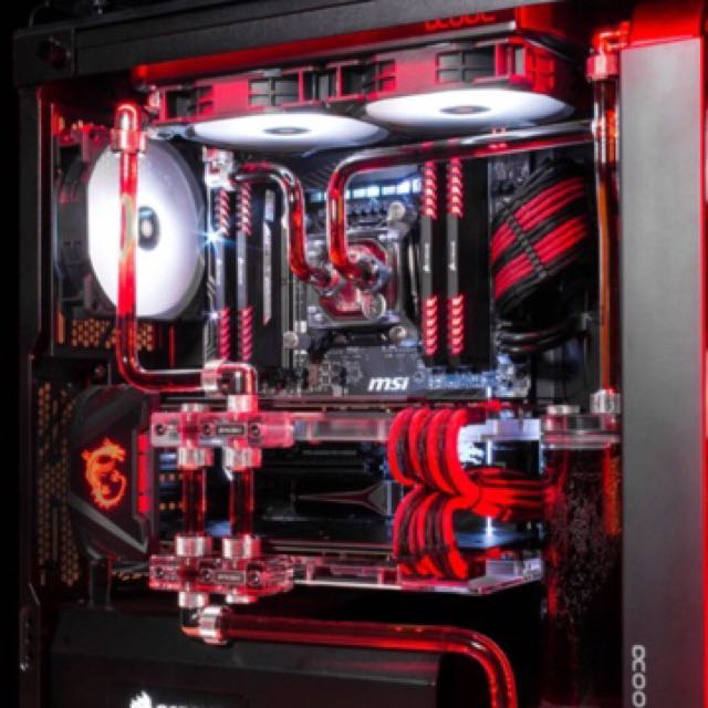 Custom Liquid Cooled Pc, Electronics, Computers on Carousell