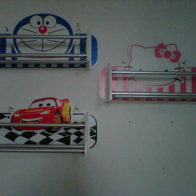 Gantungan Handuk Tempel Cars Doraemon Hello Kitty Dll Home