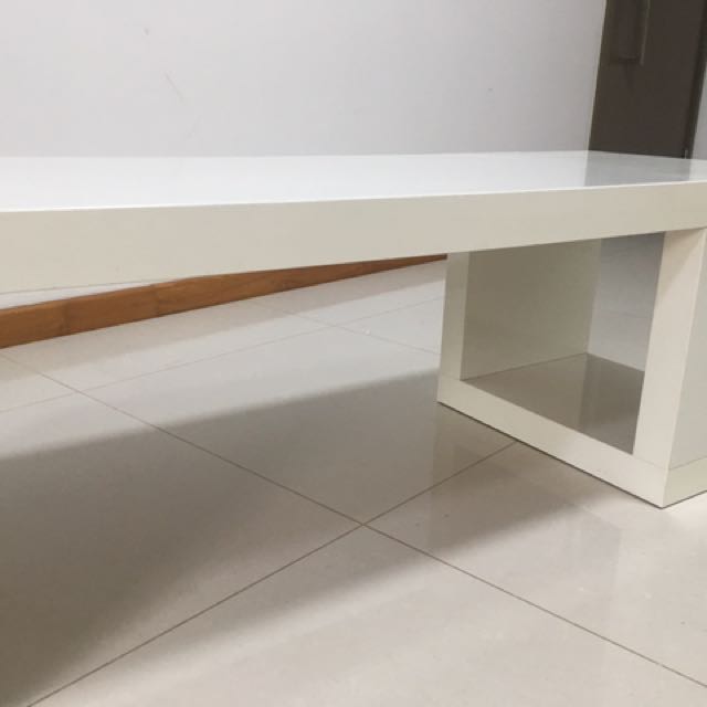 Ikea White Gloss Table, Furniture & Home Living, Furniture, Tables