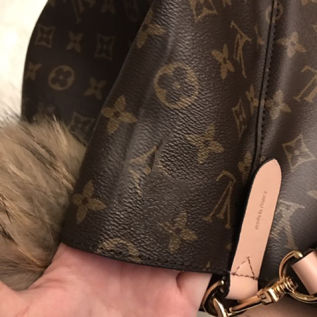 Louis Vuitton Neo Noe Replica Immitation Copy Brown Monogram Rose Pink Tote Bucket Bag Handbag ...