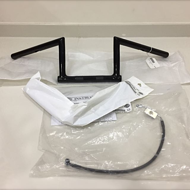 Original Harley Davidson Chizeled Lo Handlebar with front upper and