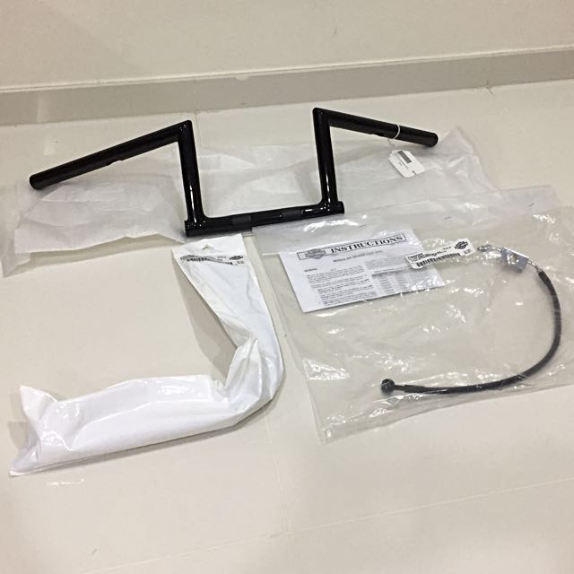 Original Harley Davidson Chizeled Lo Handlebar with front upper and