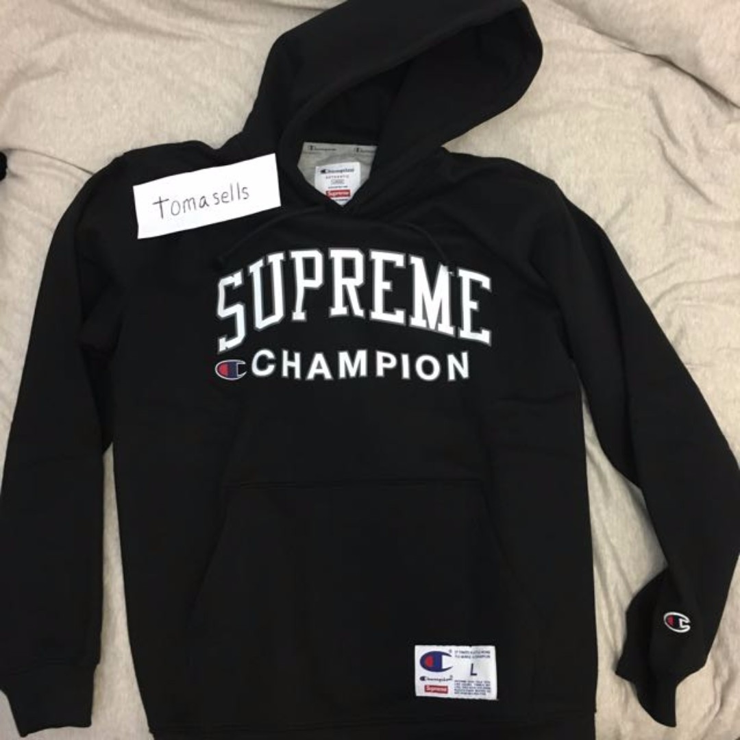 Supreme champion hoodie fw18 store