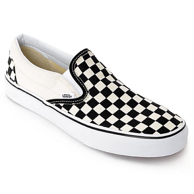 vans checkered slide on