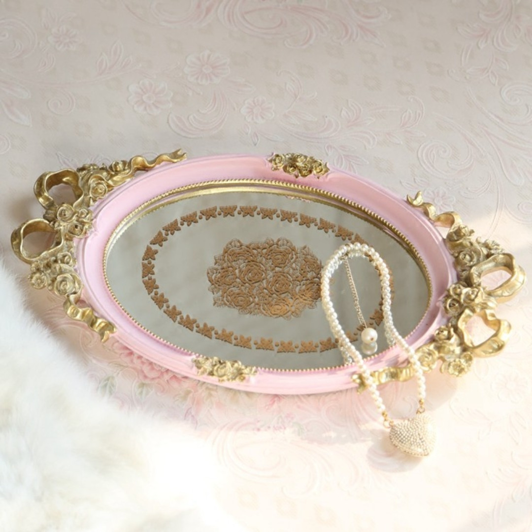 Victorian Style Mirrored Tray, Furniture & Home Living, Home Decor ...