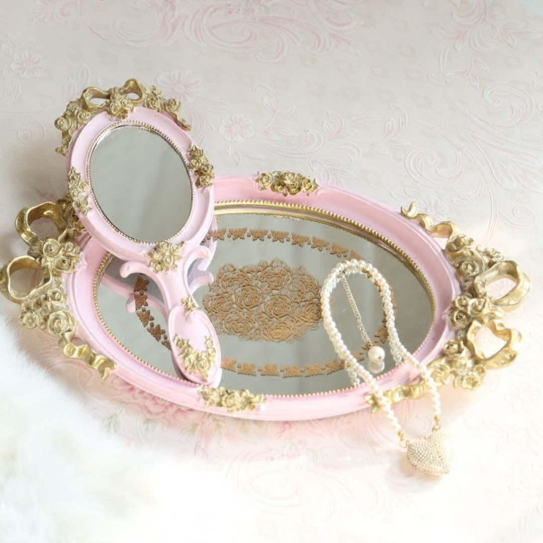 Victorian Style Mirrored Tray, Furniture & Home Living, Home Decor ...