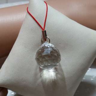 *Good luck* Big Brilliant Crystal Ball for Bag / key chain charm ~comes w/ FREE pouch~