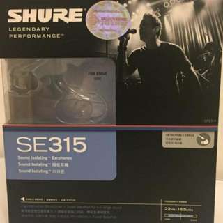 shure se315
90%新正
用過二至三次
己消毒