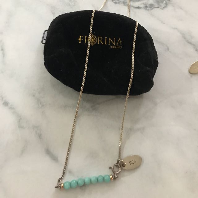 Fiorina 925 Sterling Silver Friendship Necklace Amazonite Semi Precious Stones Women s Fashion Jewelry on Carousell