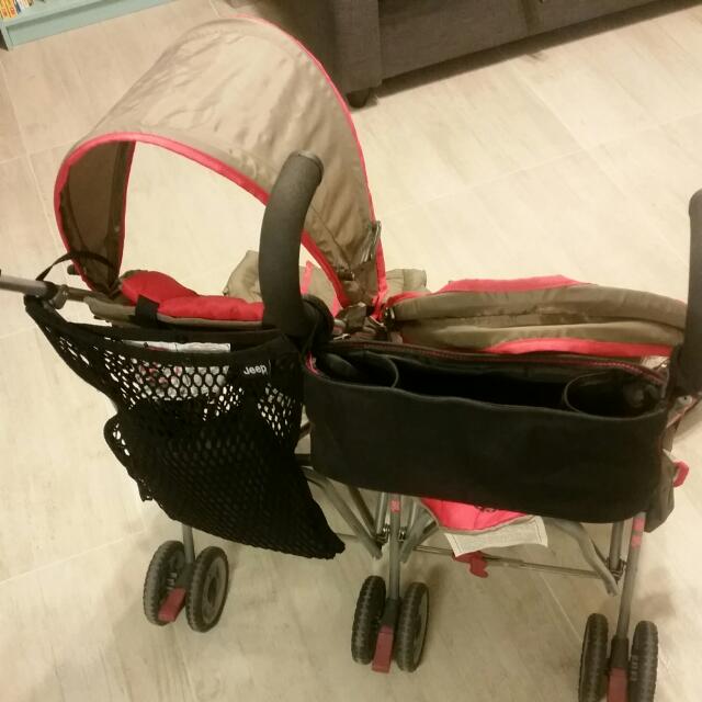 Jeep Double Twin Umbrella Stroller Babies Kids Going Out