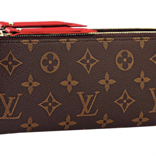 lv double zipper wallet