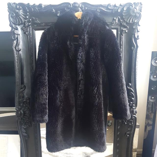 Monki Faux Fur Jacket With Hood XS Women s Fashion Clothes on Carousell