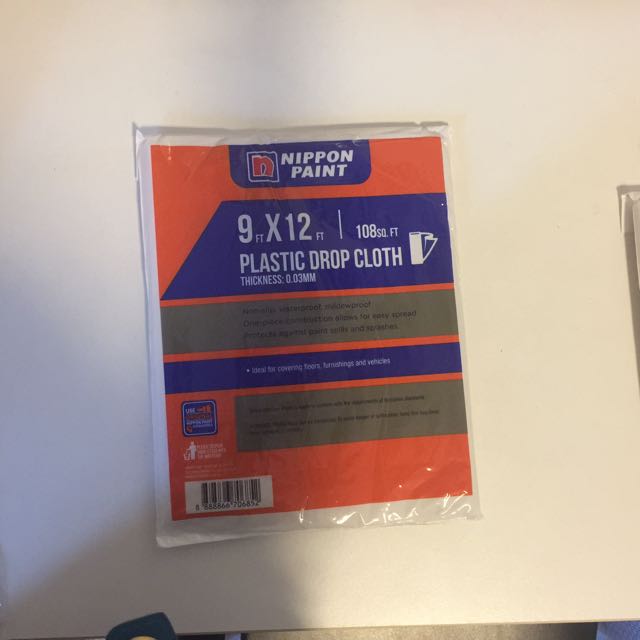 Nippon Paint Plastic Drop Cloth, Furniture & Home Living, Furniture