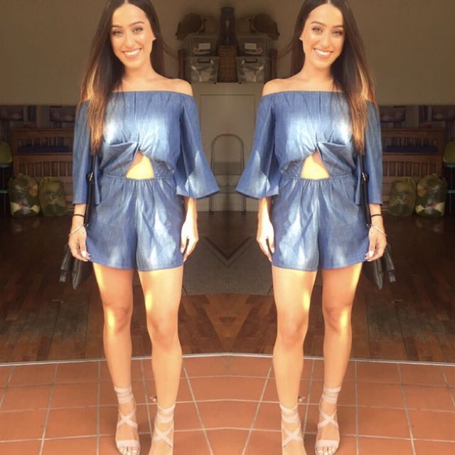 denim playsuit australia