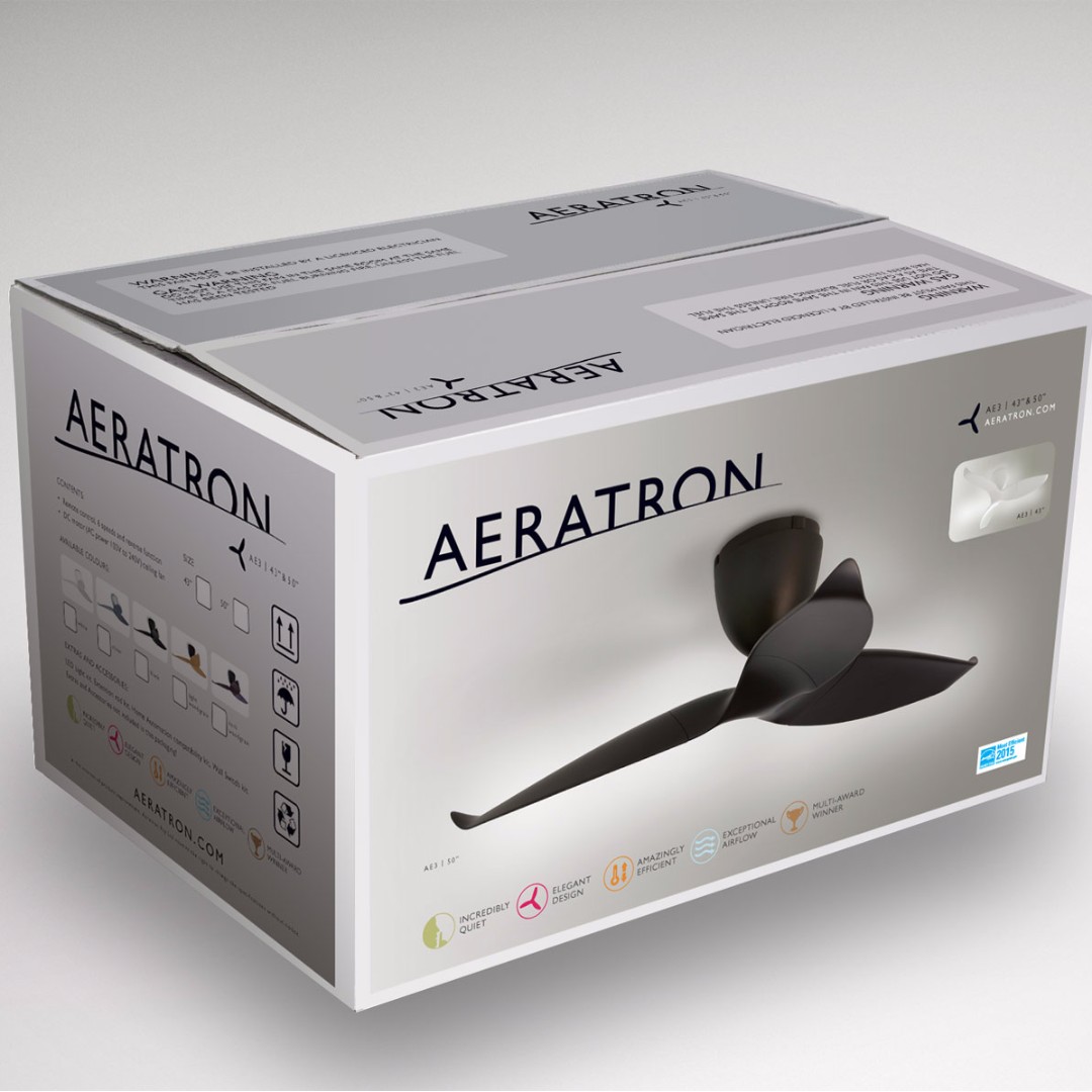 Aeratron Ae3 43 Black Ceiling Fan Furniture Others On