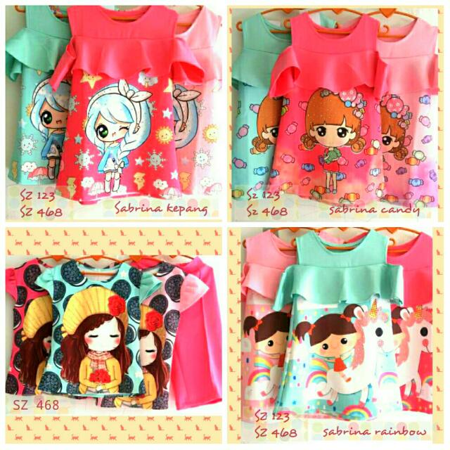 1080+ Model Baju Anak Sabrina Gratis