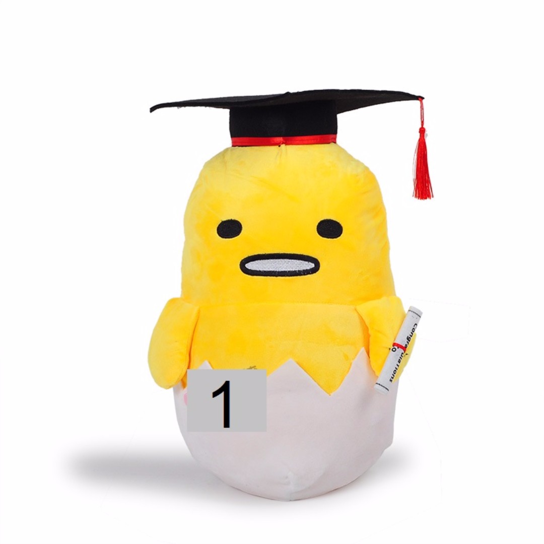 Gudetama graduation plush clearance