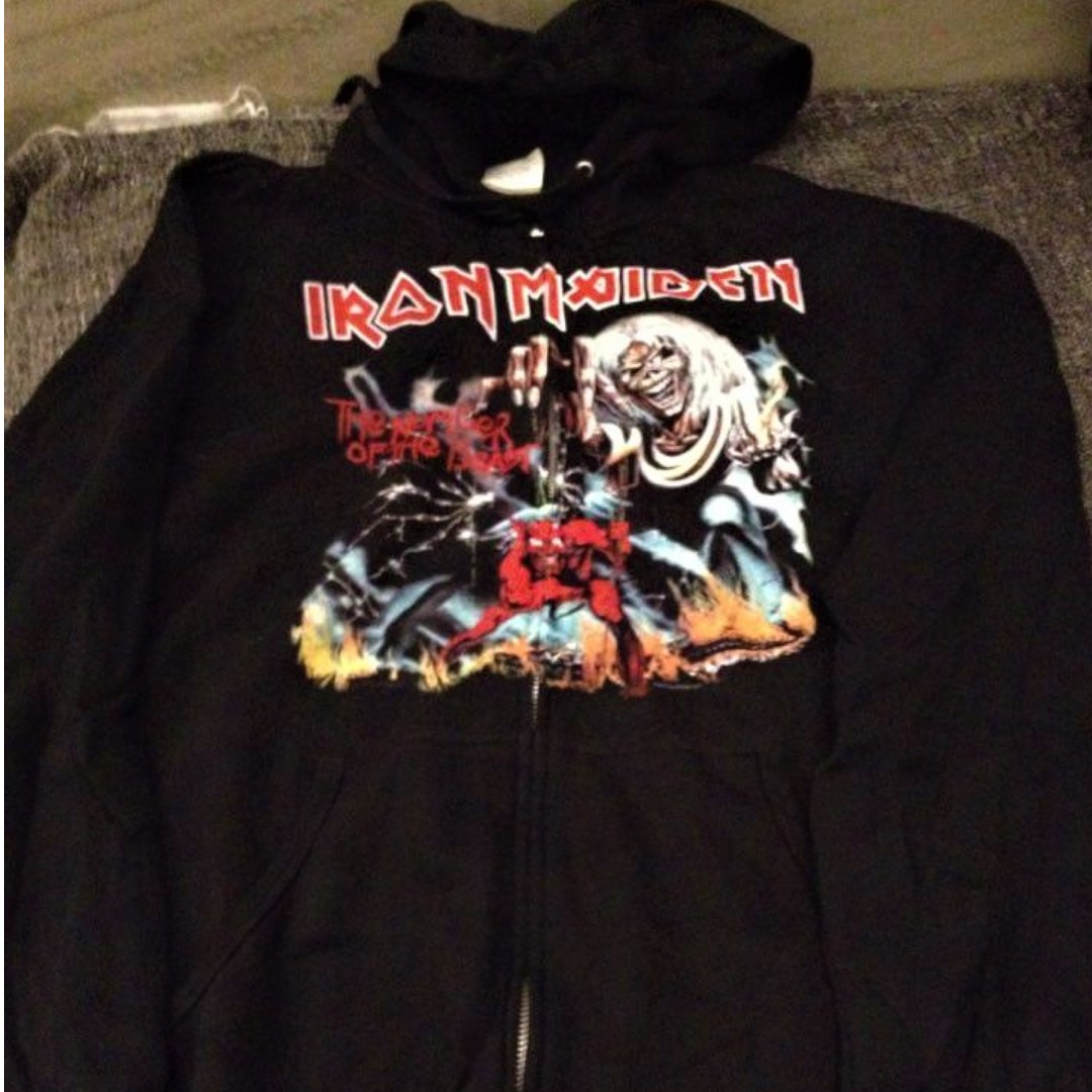 iron maiden number of the beast hoodie