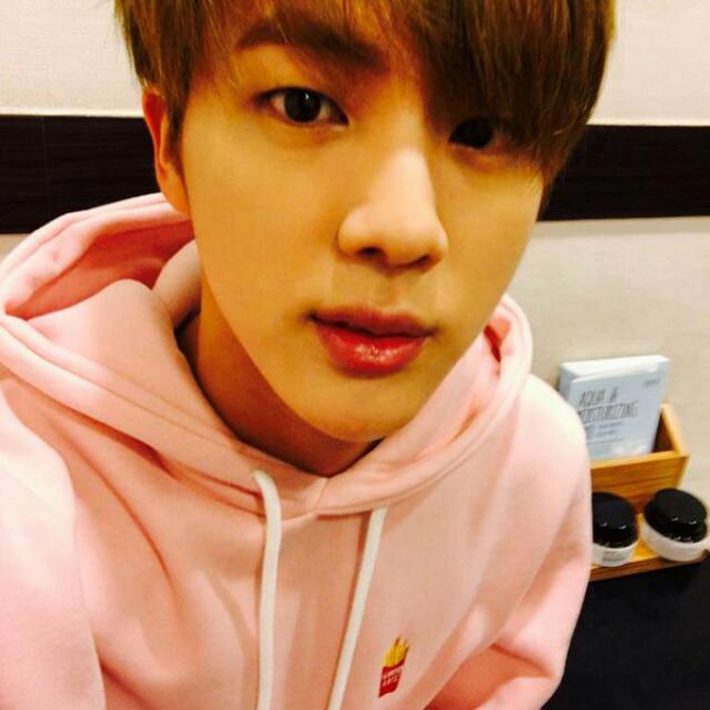 Jin pink hoodie clearance