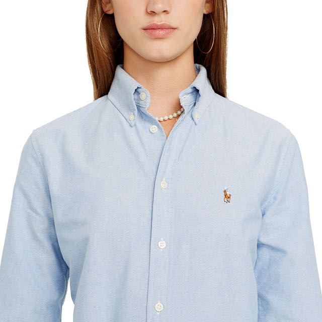 Ralph lauren slim fit knit oxford shirt 2025