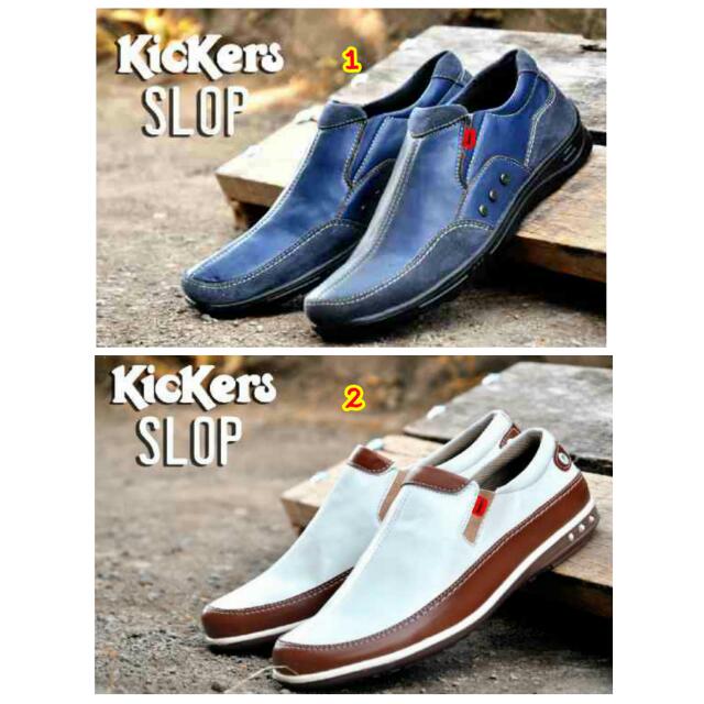 Sepatu Kickers Casual Slop Slip On Pria Terbaru 2017 Murah Branded Nike Adidas Trend Kets Vans Wakai Fesyen Pria Sepatu Di Carousell