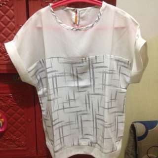 Abstract White Blouse