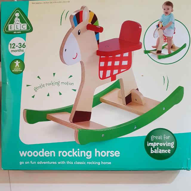 elc wooden rocking horse