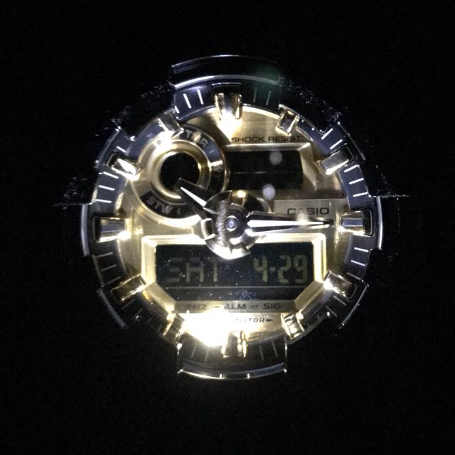 BRAND NEW 100 AUTHENTIC Casio G Shock Black Gold GA 710GB 1A GA