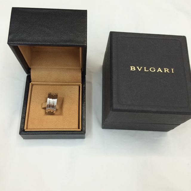 Bvlgari B Zero 1 White Gold 3 Band Ring Luxury Accessories on