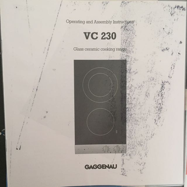 Glass Ceramic Cooking Range VC230, TV & Home Appliances, Kitchen