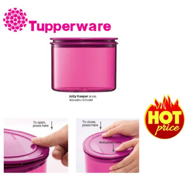 Tupperware cookie tin canister 2.7L (2pcs)