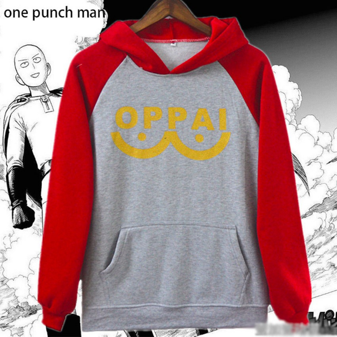 New Oppai One punch man Saitama Hoodie Sweater