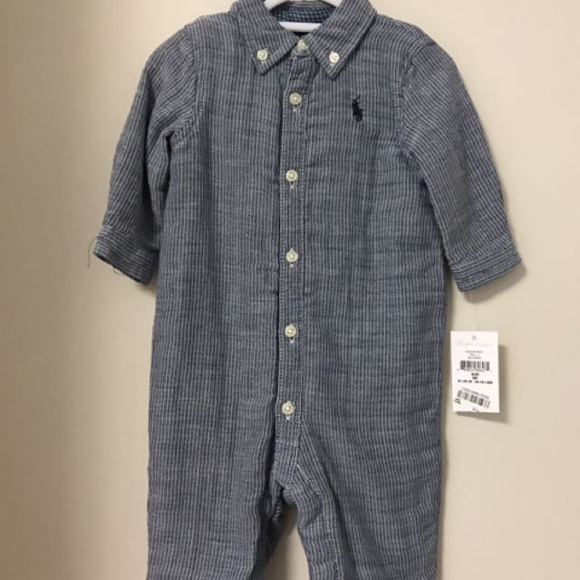 New With Tags Ralph Lauren Boys 3 Month Winter All In One Onesie