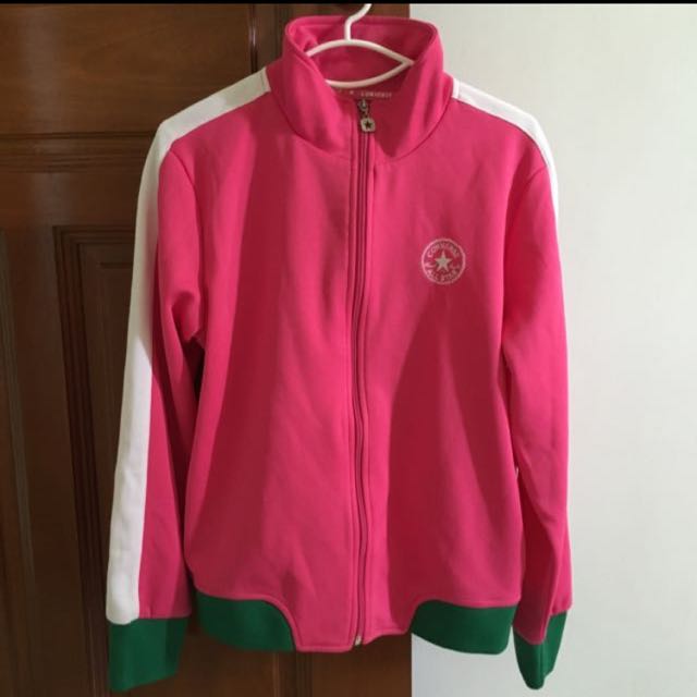 pink converse jacket